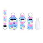 Christmas Neoprene Wristlet Keychain Sanitizer Chapstick Holder Festive Design 2