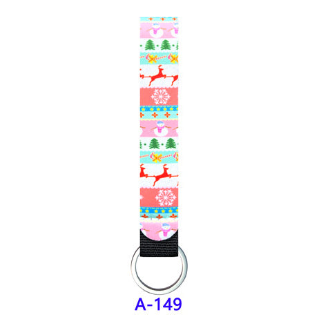 Christmas Neoprene Wristband Sanitizer Chapstick Holder Keychains Wholesale A149