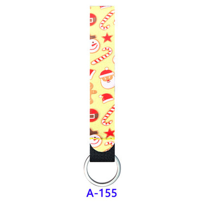 Christmas Neoprene Wristband Sanitizer Chapstick Holder Keychains Wholesale A155