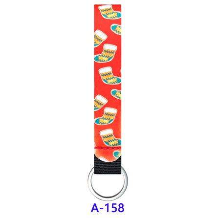 Christmas Neoprene Wristband Sanitizer Chapstick Holder Keychains Wholesale A158