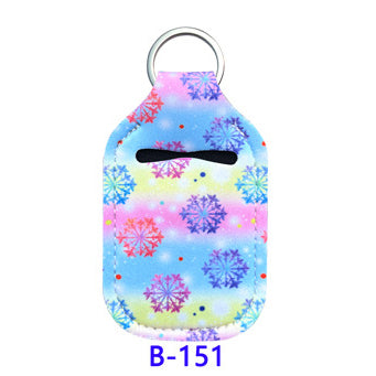 Christmas Neoprene Wristband Sanitizer Chapstick Holder Keychains Wholesale B151