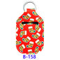 Christmas Neoprene Wristband Sanitizer Chapstick Holder Keychains Wholesale B158