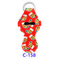 Christmas Neoprene Wristband Sanitizer Chapstick Holder Keychains Wholesale C158