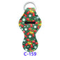 Christmas Neoprene Wristband Sanitizer Chapstick Holder Keychains Wholesale C159