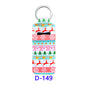 Christmas Neoprene Wristband Sanitizer Chapstick Holder Keychains Wholesale D149