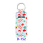 Christmas Neoprene Wristband Sanitizer Chapstick Holder Keychains Wholesale D152