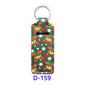 Christmas Neoprene Wristband Sanitizer Chapstick Holder Keychains Wholesale D159