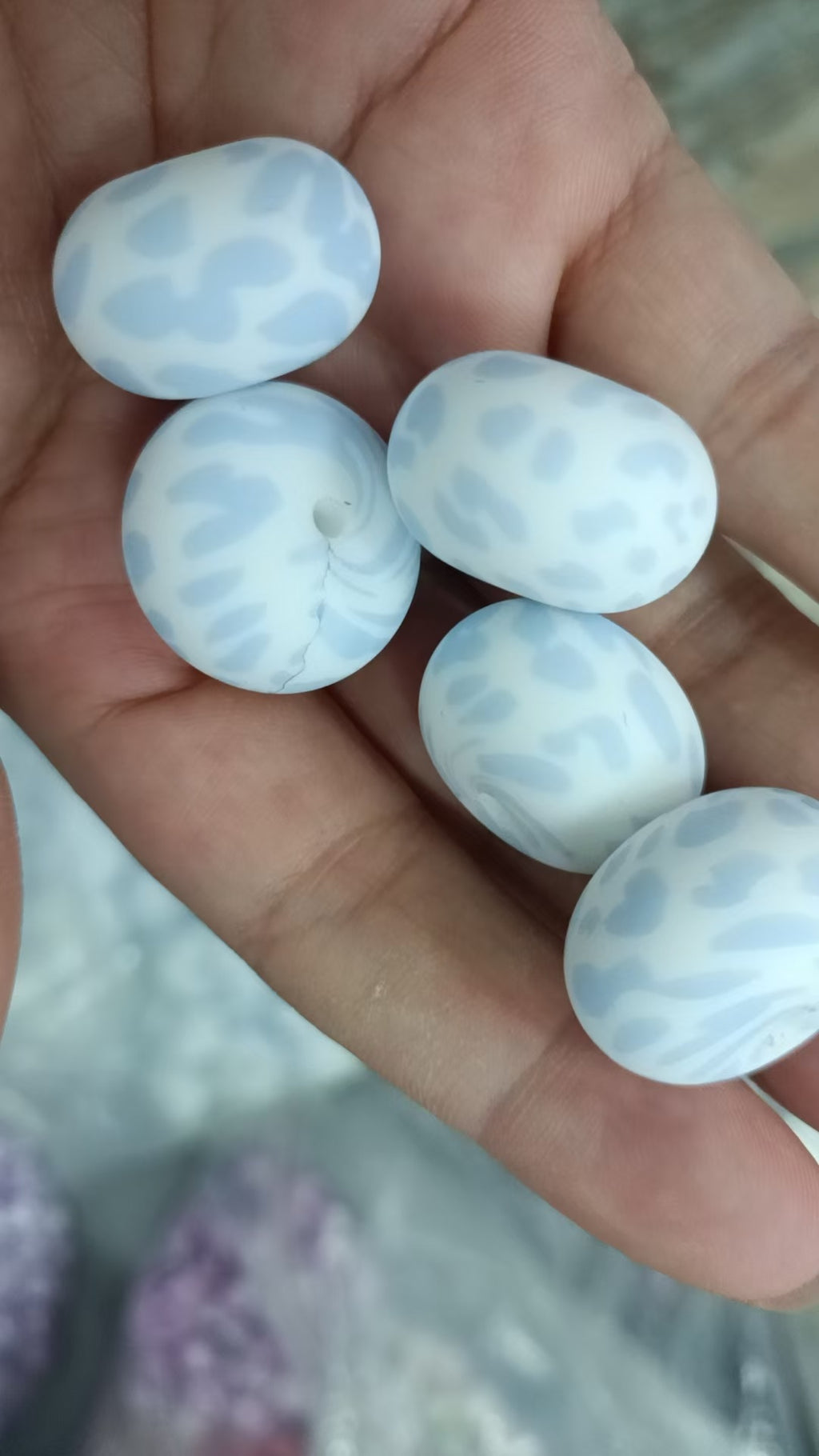 Custom Printing Abacus 23mm Silicone Beads Pastel Designs 2