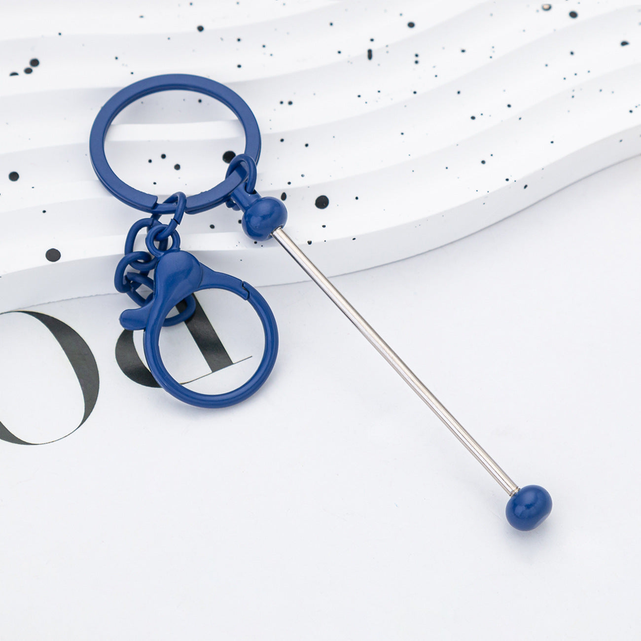 DIY Beadable Keychains Wholesale dark blue
