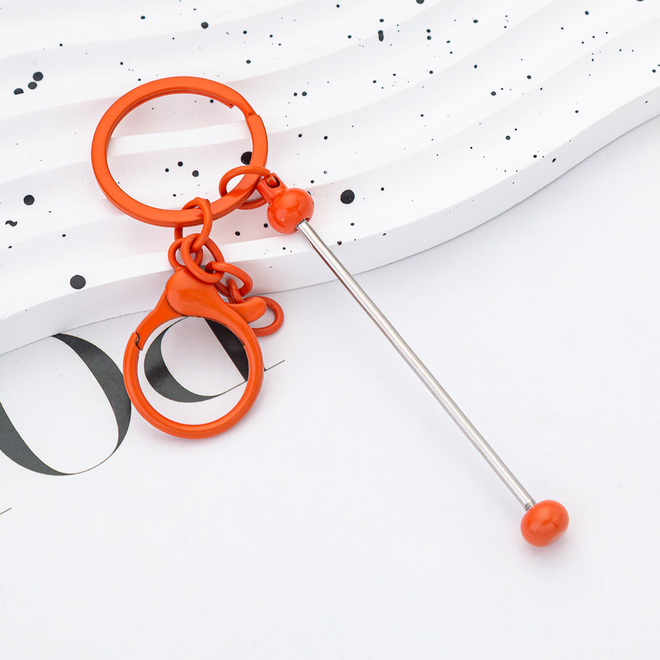DIY Beadable Keychains Wholesale orange
