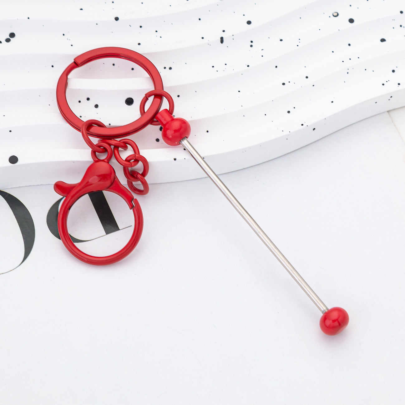 DIY Beadable Keychains Wholesale red