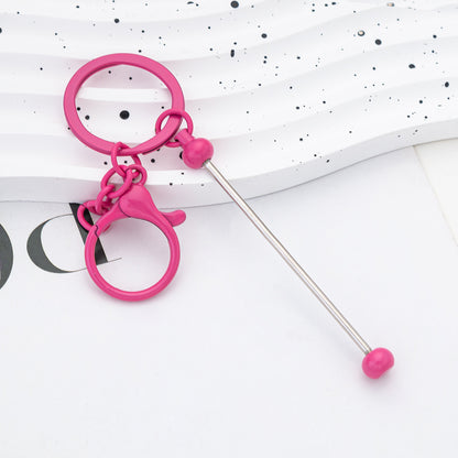 DIY Beadable Keychains Wholesale rose red