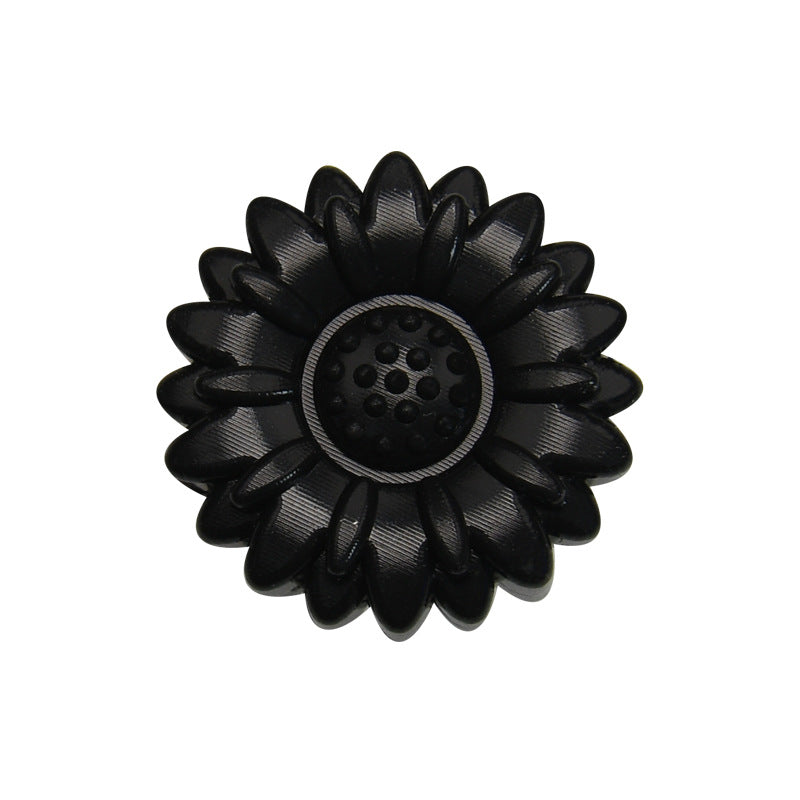 Daisy Sunflower Silicone Focal Beads black