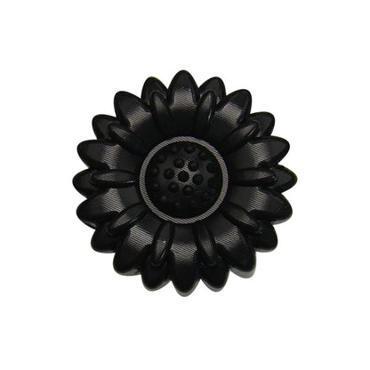 Daisy Sunflower Silicone Focal Beads black