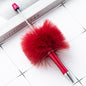 Fuzzy Beadable Pens Plush DIY Ballpoint Pen Wholesale 1 Red