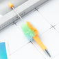 Fuzzy Beadable Pens Plush DIY Ballpoint Pen Wholesale 21 Macaron orange-Gradient