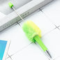 Fuzzy Beadable Pens Plush DIY Ballpoint Pen Wholesale 24 Macaron green-Gradient