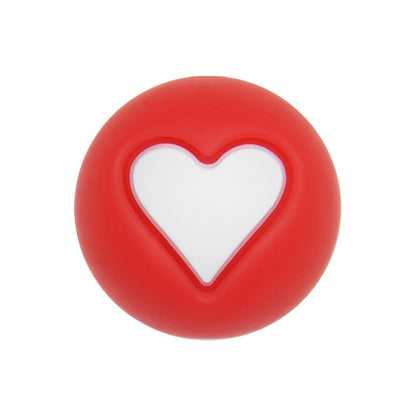 15mm Heart Silicone Beads Multi Color Layered Two Tone Matte 50pcs