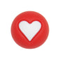 15mm Heart Silicone Beads Multi Color Layered Two Tone Matte 50pcs