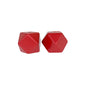 Metallic Silicone Hexagon Beads Dark red