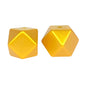 Metallic Silicone Hexagon Beads Gold