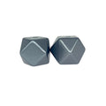 Metallic Silicone Hexagon Beads Meteorite Black J10