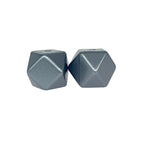 Metallic Silicone Hexagon Beads Meteorite Black J10