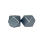 Metallic Silicone Hexagon Beads Meteorite Black J10