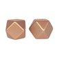Metallic Silicone Hexagon Beads Rose gold
