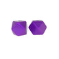 Metallic Silicone Hexagon Beads purple