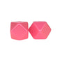 Metallic Silicone Hexagon Beads red