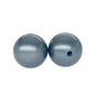 Metallic Silicone Round Beads Meteorite Black