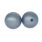 Metallic Silicone Round Beads Silver