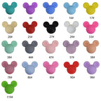 Silicone Focal Beads Mickey Minnie Mouse Ear Design Smooth Matte 20pcs 3