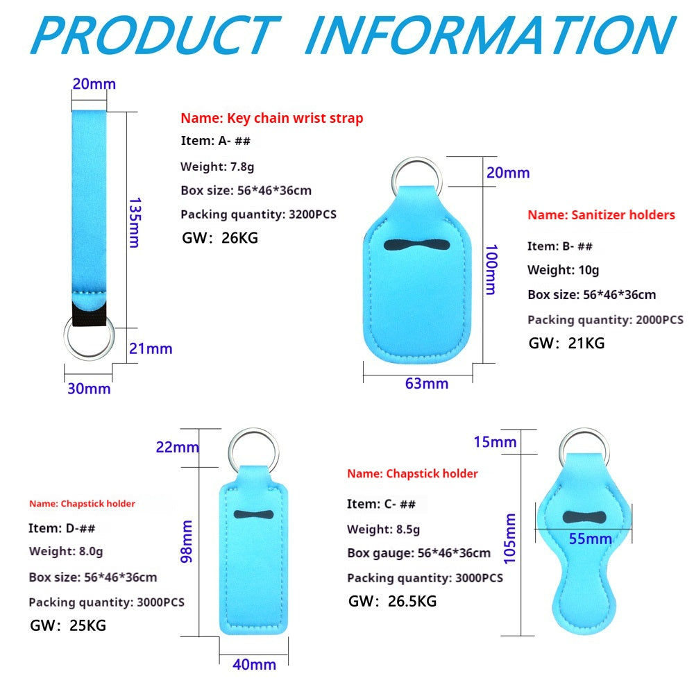 Neoprene Wristlet Keychain Comfortable Soft Loop 135mm 2
