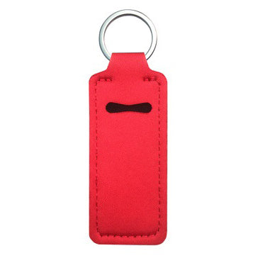 Neoprene Keychain Lip Balm Chapstick Holder Wholesale Red