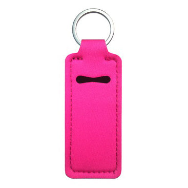 Neoprene Keychain Lip Balm Chapstick Holder Wholesale Rose red