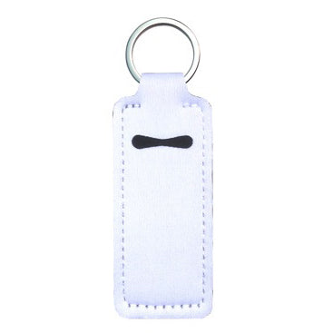 Neoprene Keychain Lip Balm Chapstick Holder Wholesale White