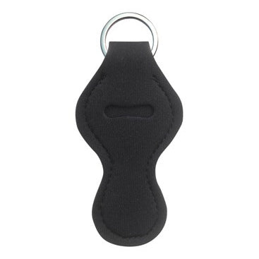 Neoprene Lipstick Chapstick Holder Keychains Wholesale Black