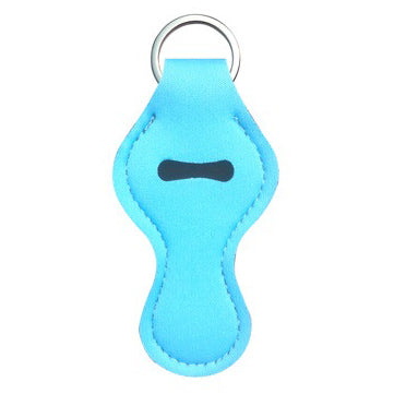 Neoprene Lipstick Chapstick Holder Keychains Wholesale Blue