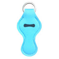 Neoprene Lipstick Chapstick Holder Keychains Wholesale Blue
