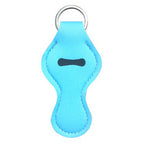 Neoprene Lipstick Chapstick Holder Keychains Wholesale Blue