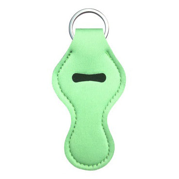 Neoprene Lipstick Chapstick Holder Keychains Wholesale Green
