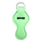 Neoprene Lipstick Chapstick Holder Keychains Wholesale Green