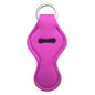 Neoprene Lipstick Chapstick Holder Keychains Wholesale Purple