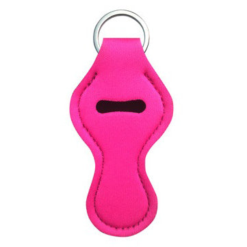 Neoprene Lipstick Chapstick Holder Keychains Wholesale Rose red