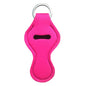 Neoprene Lipstick Chapstick Holder Keychains Wholesale Rose red