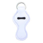 Neoprene Lipstick Chapstick Holder Keychains Wholesale White