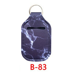 Neoprene Marble Wristband Sanitizer Chapstick Holder Keychains Wholesale B83