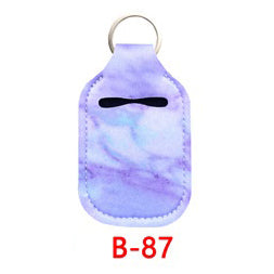 Neoprene Marble Wristband Sanitizer Chapstick Holder Keychains Wholesale B87